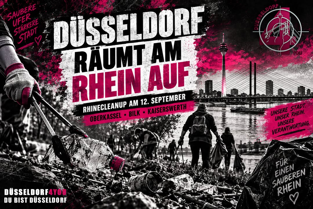 ☝️🫵👉 DÜSSELDORF RÄUMT AM RHEIN AUF – UND JEDER KANN MITMACHEN