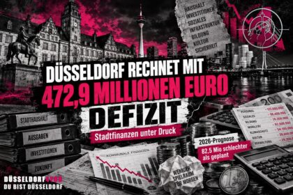 ☝️🫵👉 DÜSSELDORF RECHNET MIT 472,9 MILLIONEN EURO DEFIZIT