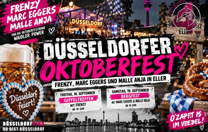 ☝️🫵👉 DÜSSELDORFER OKTOBERFEST: FRENZY, MARC EGGERS UND MALLE ANJA IN ELLER