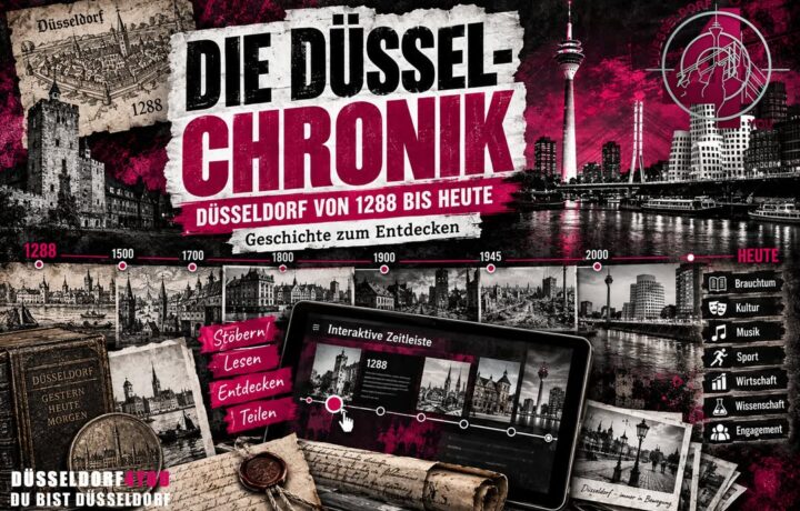 ☝️🫵👉 DÜSSELDORFS GESCHICHTE ZUM DURCHKLICKEN – DIE DÜSSEL-CHRONIK ALS ZEITREISE