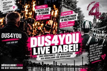 ☝️🫵👉 DUS4YOU LIVE DABEI – FACKELZUG IN HAMM UND PARADE IN HOLTHAUSEN