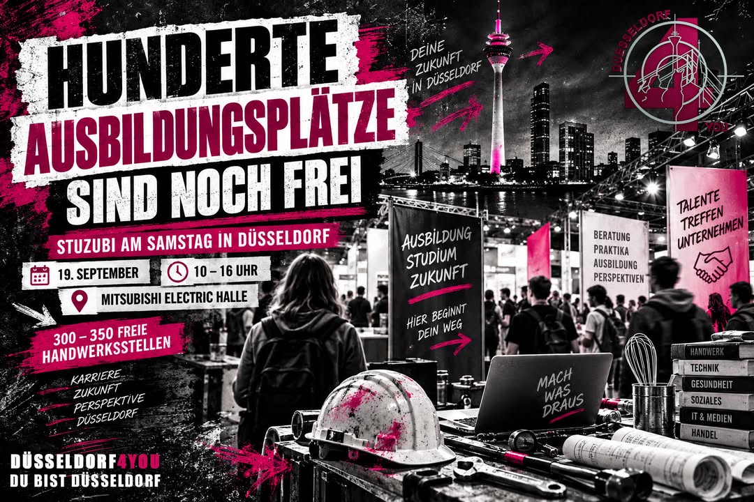 ☝️🫵👉 HUNDERTE AUSBILDUNGSPLÄTZE SIND NOCH FREI – MORGEN KOMMT DIE STUZUBI NACH…