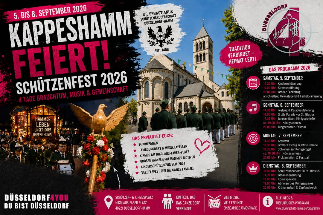 ☝️🫵👉 KAPPESHAMM FEIERT: VIER TAGE SCHÜTZENFEST ZWISCHEN FACKELN, PARADEN UND KÖNIGSSCHUSS