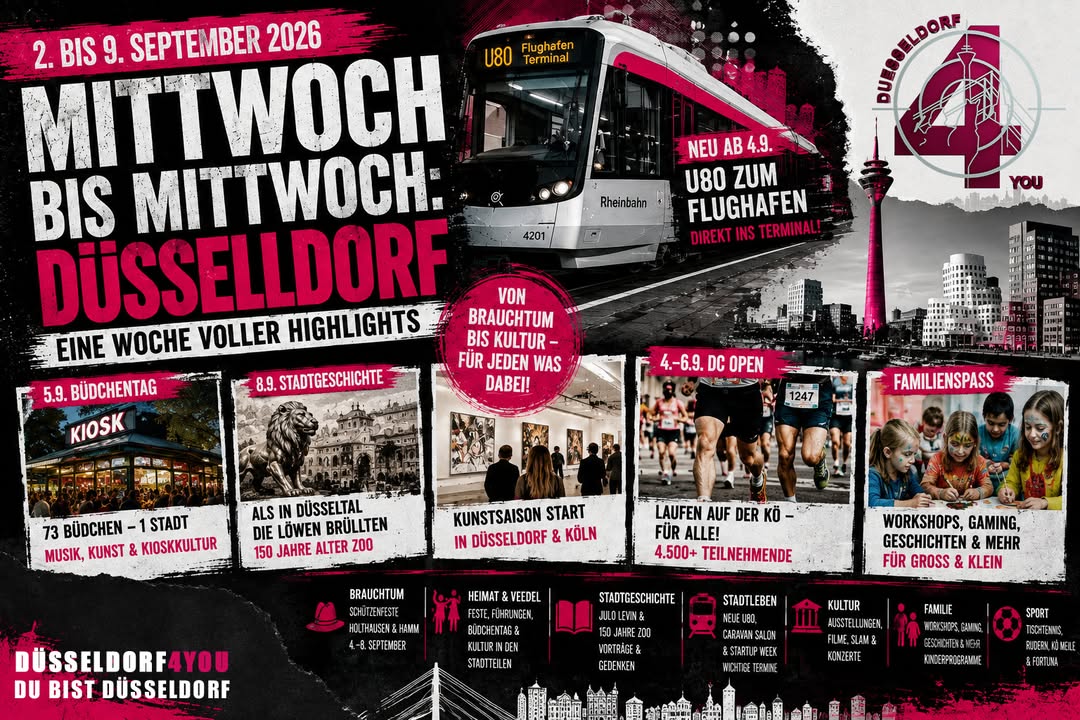 ☝️🫵👉 MITTWOCH BIS MITTWOCH: DÜSSELDORF ZWISCHEN BÜDCHENLIEBE, BRAUCHTUM UND EINER NEUEN VERBINDUNG…