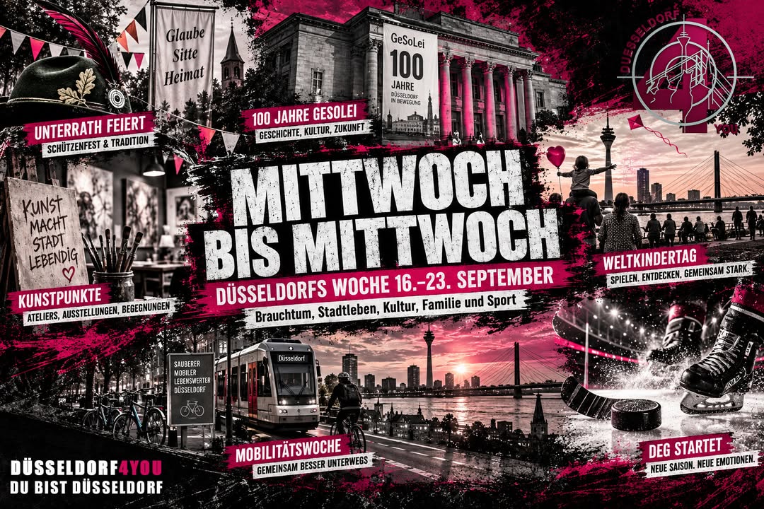 ☝️🫵👉 MITTWOCH BIS MITTWOCH: UNSERE DÜSSELDORFER WOCHE