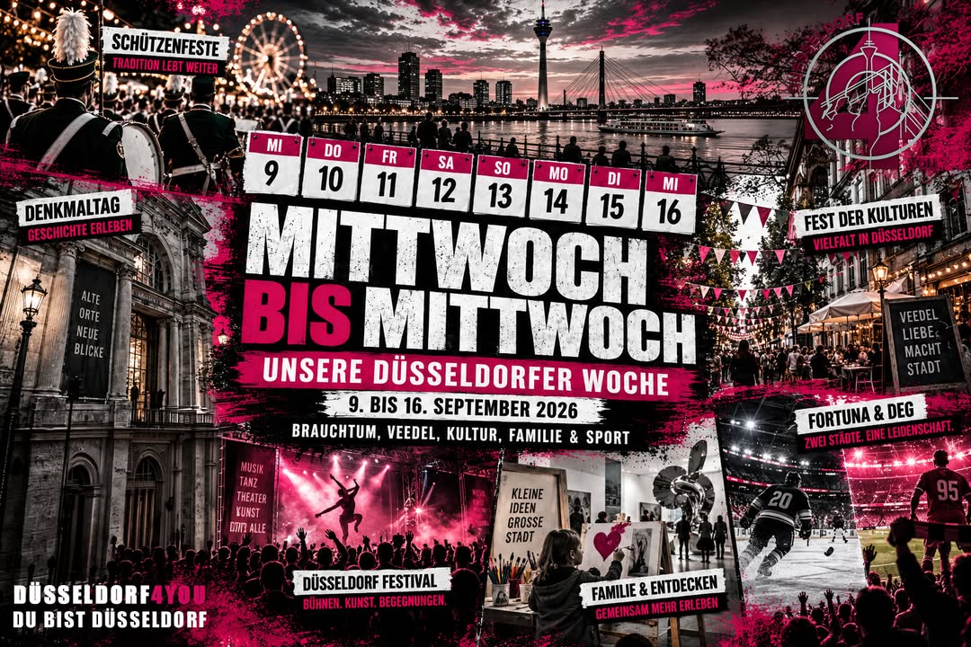 ☝️🫵👉 MITTWOCH BIS MITTWOCH: UNSERE DÜSSELDORFER WOCHE