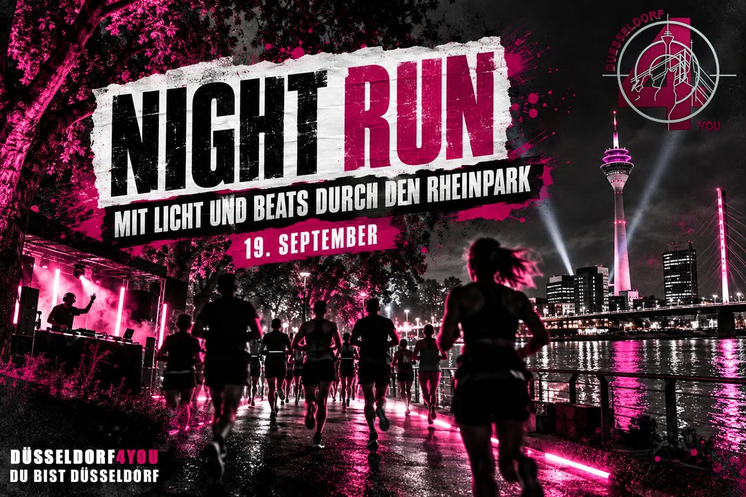 ☝️🫵👉 NIGHT RUN: MIT LICHT UND BEATS DURCH DEN RHEINPARK