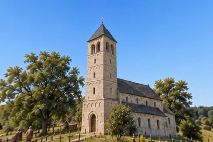 ☝️🫵👉 So oder so ähnlich könnte Kirchbilk um 1200 ausgesehen haben: Alt…