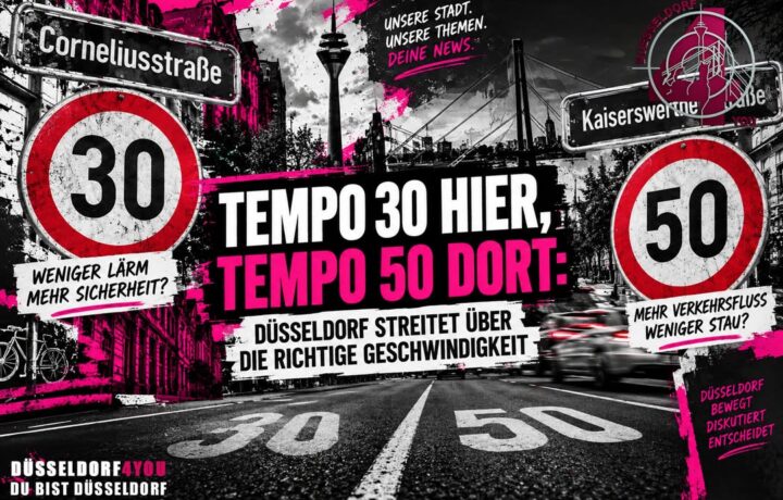 ☝️🫵👉 TEMPO 30 HIER, TEMPO 50 DORT: DÜSSELDORF STREITET ÜBER DIE RICHTIGE…
