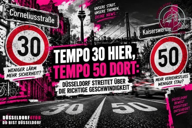 ☝️🫵👉 TEMPO 30 HIER, TEMPO 50 DORT: DÜSSELDORF STREITET ÜBER DIE RICHTIGE…