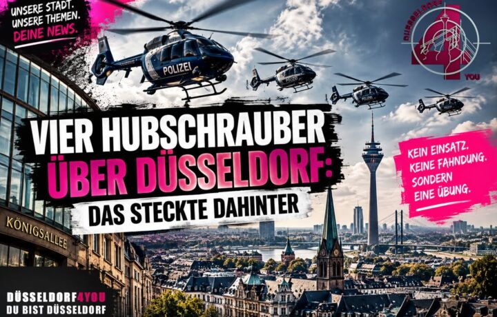 ☝️🫵👉 VIER HUBSCHRAUBER ÜBER DÜSSELDORF: DAS STECKTE DAHINTER