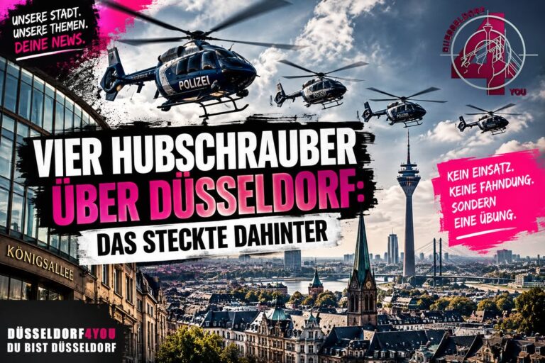 ☝️🫵👉 VIER HUBSCHRAUBER ÜBER DÜSSELDORF: DAS STECKTE DAHINTER