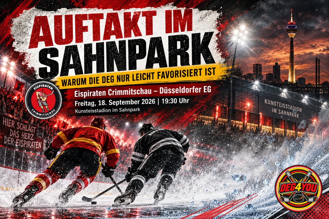 🏒🔴🟡 AUFTAKT IM SAHNPARK: WARUM DIE DEG NUR LEICHT FAVORISIERT IST
