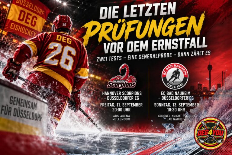 🏒🔴🟡 DIE LETZTEN PRÜFUNGEN VOR DEM ERNSTFALL – DEG GEHT INS GENERALPROBEN-WOCHENENDE