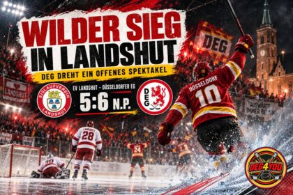 🏒🔴🟡 EV LANDSHUT – DÜSSELDORFER EG 5:6 N.P.: DEG GEWINNT EINEN WILDEN…