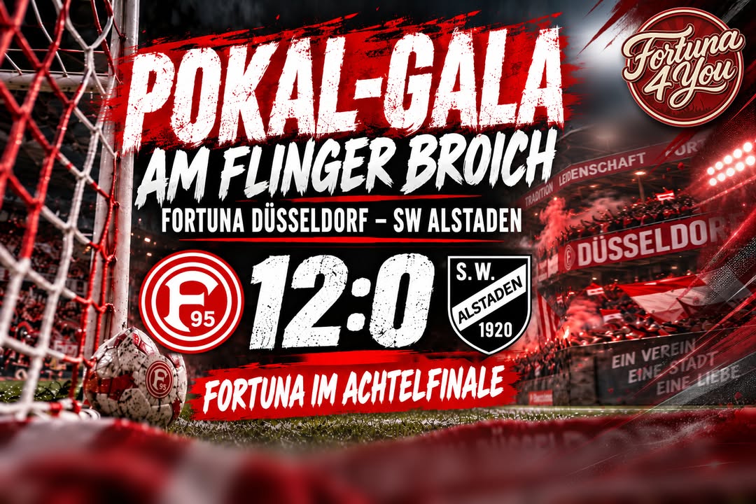 🔴⚪ 12:0 AM FLINGER BROICH: FORTUNA MACHT DAS DUTZEND VOLL