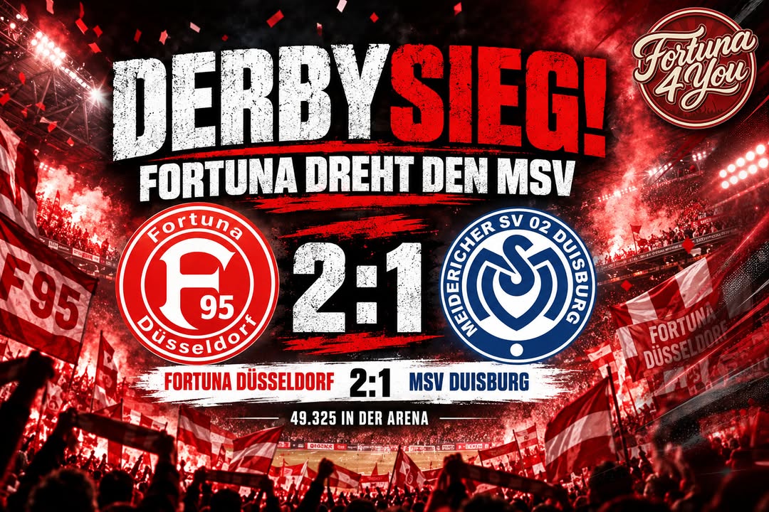 🔴⚪ DERBYSIEG IM HEXENKESSEL – FORTUNA DREHT DEN MSV, ABER NOCH IST…