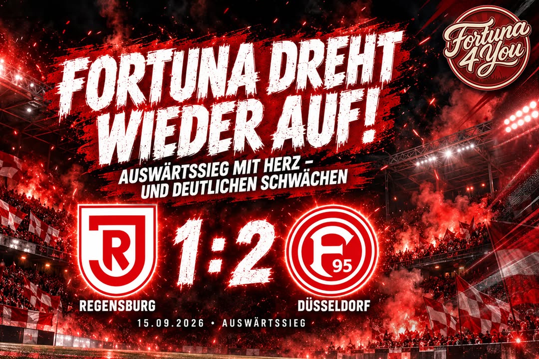 🔴⚪ FORTUNA DREHT WIEDER AUF: AUSWÄRTSSIEG MIT HERZ – UND DEUTLICHEN SCHWÄCHEN
