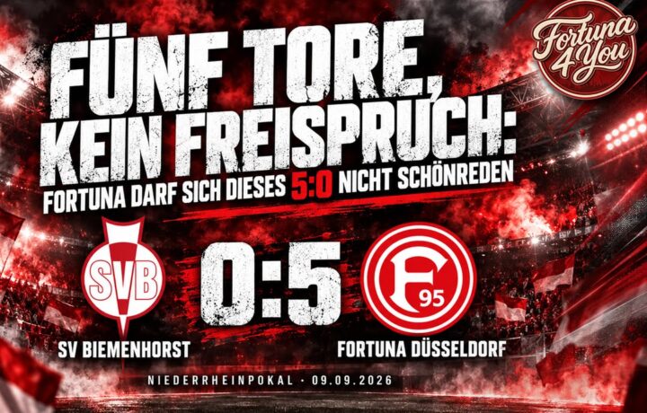 🔴⚪ FÜNF TORE, KEIN FREISPRUCH: FORTUNA DARF SICH DIESES 5:0 NICHT SCHÖNREDEN