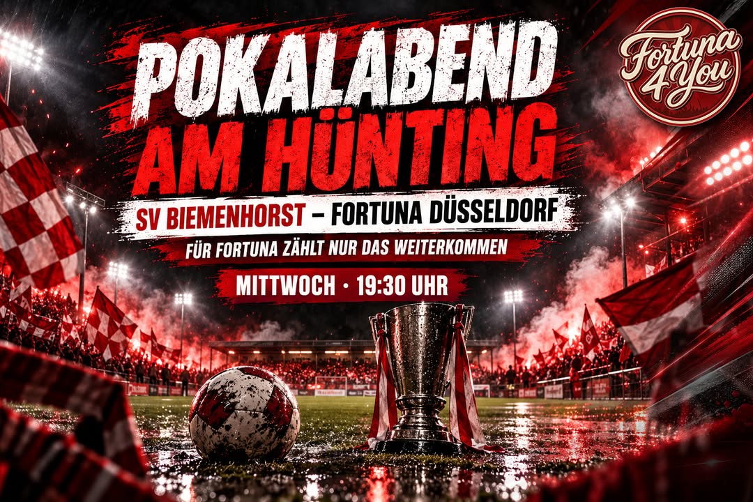 🔴⚪ POKALABEND AM HÜNTING: FÜR BIEMENHORST DAS SPIEL DES JAHRHUNDERTS – FÜR…
