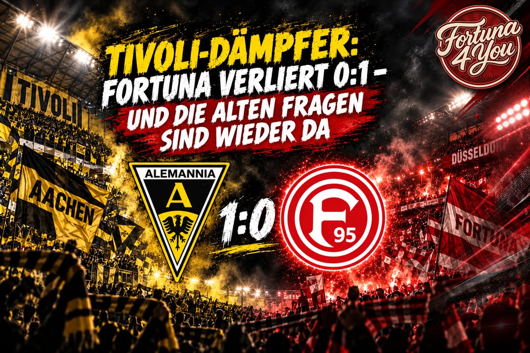 🔴⚪ TIVOLI-DÄMPFER: FORTUNA VERLIERT 0:1 – UND DIE ALTEN FRAGEN SIND WIEDER…