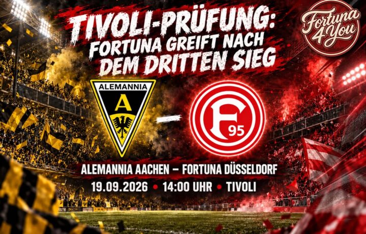 🔴⚪ TIVOLI-PRÜFUNG: FORTUNA GREIFT NACH DEM DRITTEN SIEG
