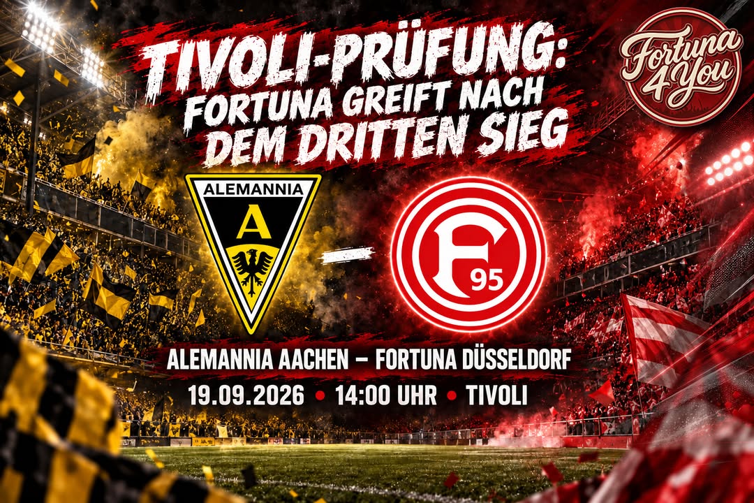 🔴⚪ TIVOLI-PRÜFUNG: FORTUNA GREIFT NACH DEM DRITTEN SIEG