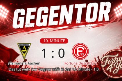 Gegentor. (10. Minute) Neuer Spielstand: 1:0.