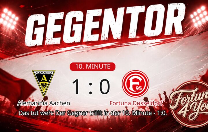 Gegentor. (10. Minute) Neuer Spielstand: 1:0.