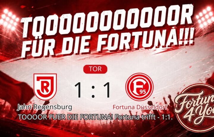 TOOOR für die Fortuna! Neuer Spielstand: 1:1.