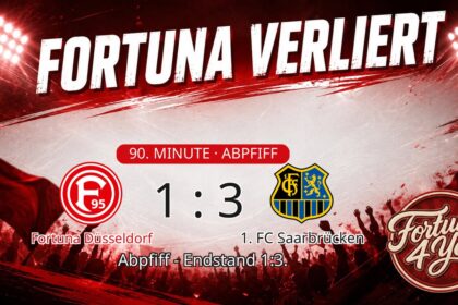 Abpfiff! Fortuna Düsseldorf 1:3 1. FC Saarbrücken.