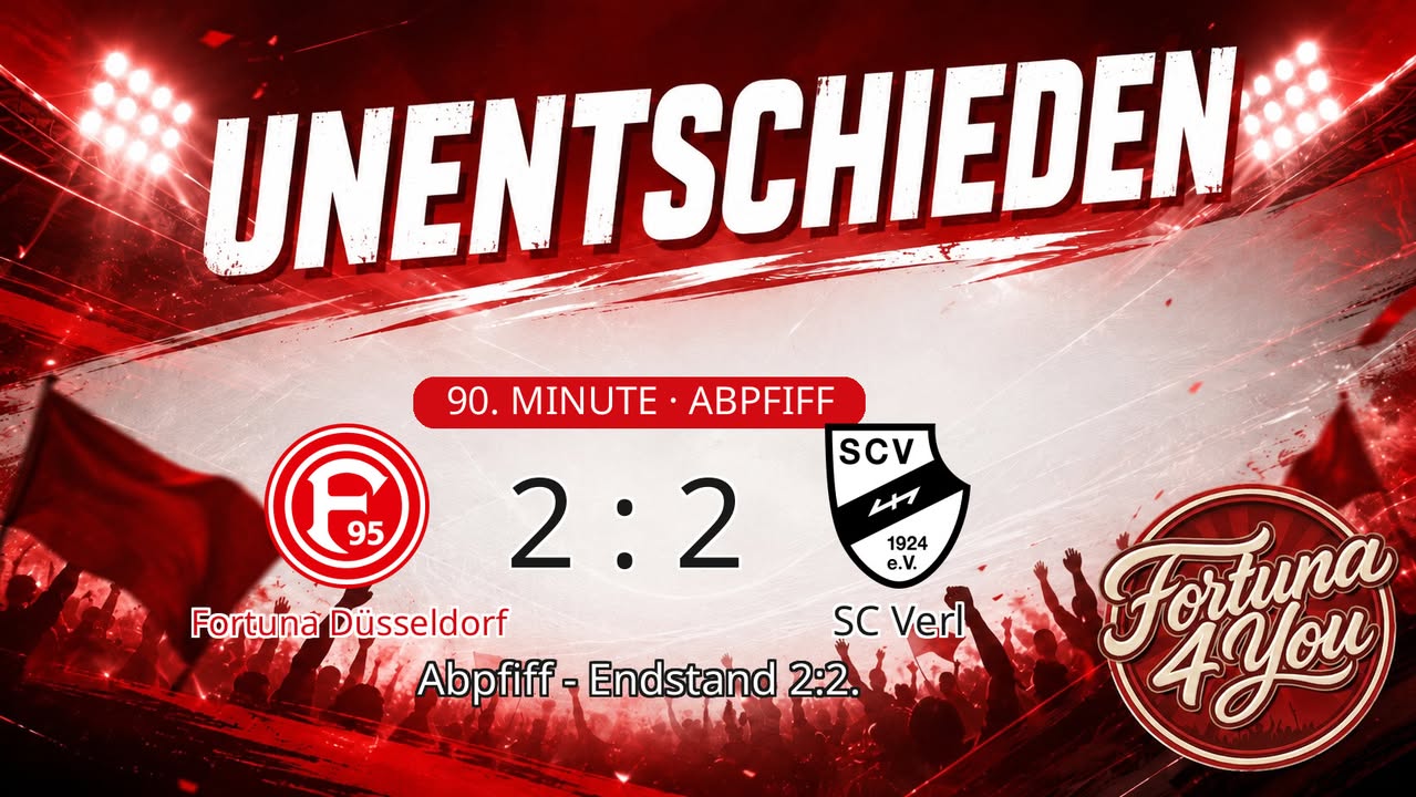 Abpfiff! Fortuna Düsseldorf 2:2 SC Verl.