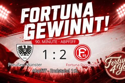 Abpfiff! Preußen Münster 1:2 Fortuna Düsseldorf.