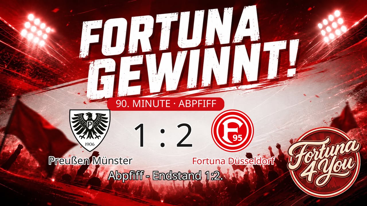 Abpfiff! Preußen Münster 1:2 Fortuna Düsseldorf.