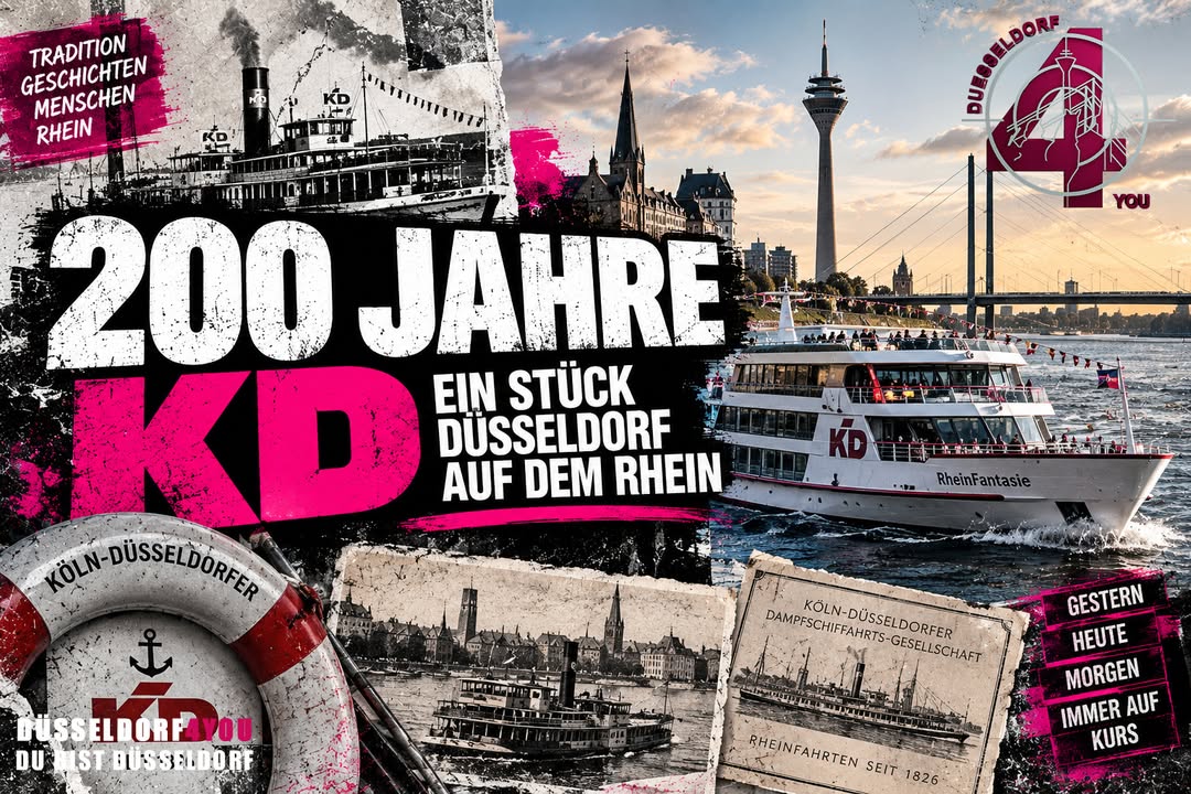 ☝️🫵👉 200 JAHRE KD – EIN STÜCK DÜSSELDORF AUF DEM RHEIN