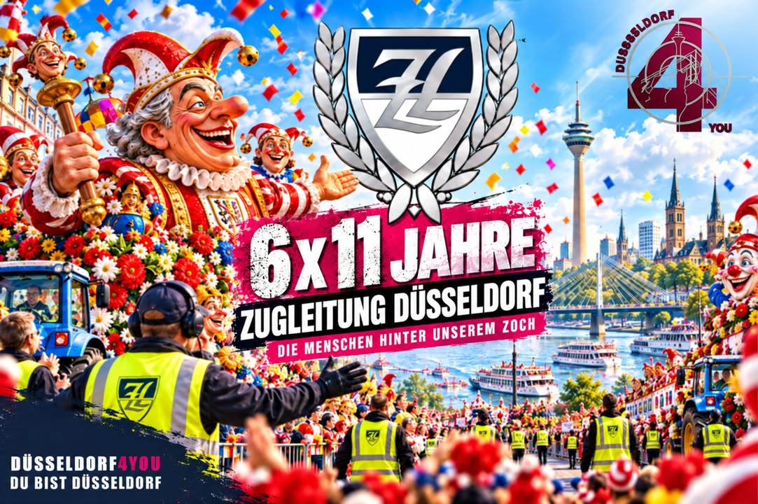 ☝️🫵👉 2027 WIRD ES JECK: 6 × 11 JAHRE ZUGLEITUNG DÜSSELDORF –…