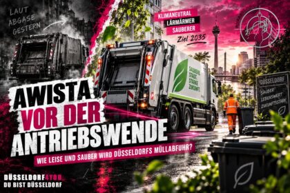 ☝️🫵👉 AWISTA VOR DER ANTRIEBSWENDE: WIE LEISE UND SAUBER WIRD DÜSSELDORFS MÜLLABFUHR?