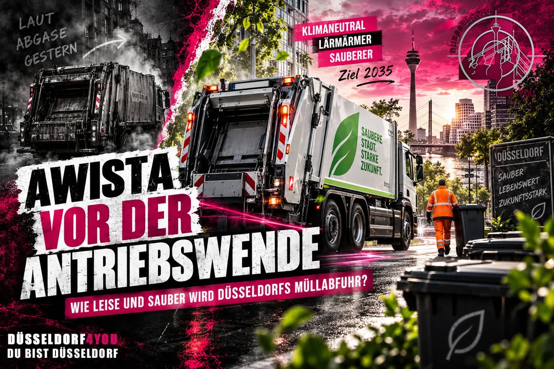 ☝️🫵👉 AWISTA VOR DER ANTRIEBSWENDE: WIE LEISE UND SAUBER WIRD DÜSSELDORFS MÜLLABFUHR?