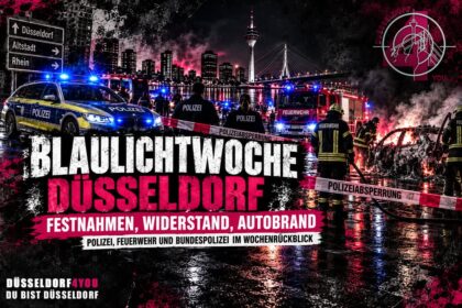 ☝️🫵👉 BLAULICHTWOCHE DÜSSELDORF: FESTNAHMEN, WIDERSTAND UND EIN AUTOBRAND IN FLINGERN