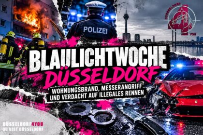 ☝️🫵👉 BLAULICHTWOCHE DÜSSELDORF: WOHNUNGSBRAND, MESSERANGRIFF UND VERDACHT AUF ILLEGALES RENNEN