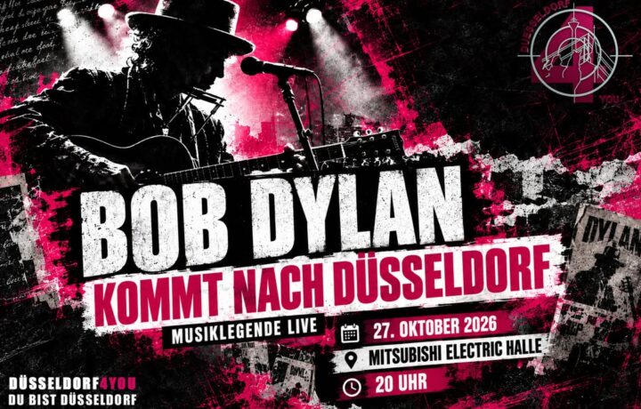 ☝️🫵👉 BOB DYLAN KOMMT NACH DÜSSELDORF – EINE MUSIKLEGENDE LIVE ERLEBEN