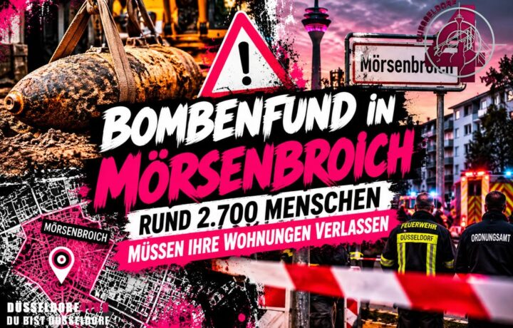 ☝️🫵👉 BOMBENFUND IN MÖRSENBROICH – RUND 2.700 MENSCHEN MÜSSEN IHRE WOHNUNGEN VERLASSEN