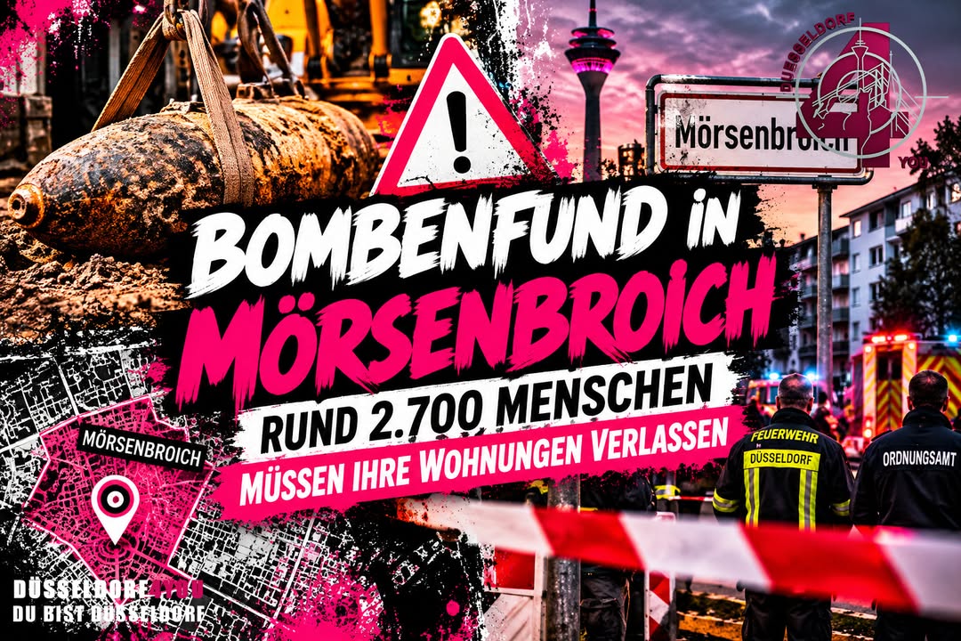 ☝️🫵👉 BOMBENFUND IN MÖRSENBROICH – RUND 2.700 MENSCHEN MÜSSEN IHRE WOHNUNGEN VERLASSEN