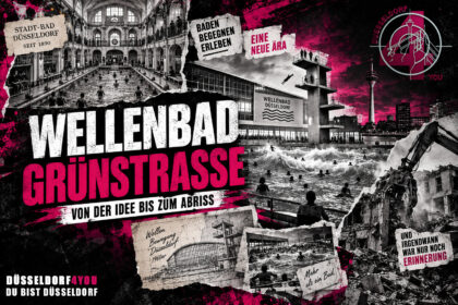 ☝️🫵👉 DAS WELLENBAD AN DER GRÜNSTRASSE – ALS DÜSSELDORF NOCH EIN MEER…