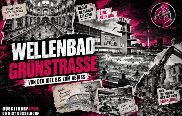 ☝️🫵👉 DAS WELLENBAD AN DER GRÜNSTRASSE – ALS DÜSSELDORF NOCH EIN MEER…