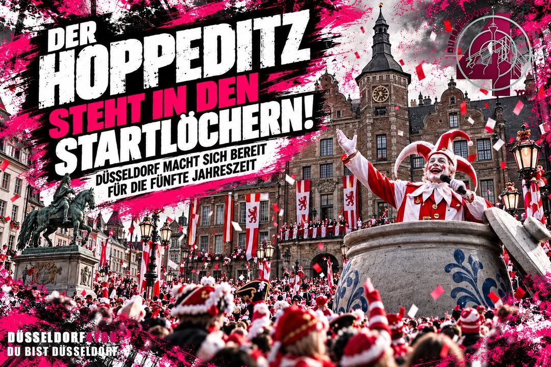 ☝️🫵👉 DER HOPPEDITZ STEHT IN DEN STARTLÖCHERN – DÜSSELDORF MACHT SICH BEREIT…