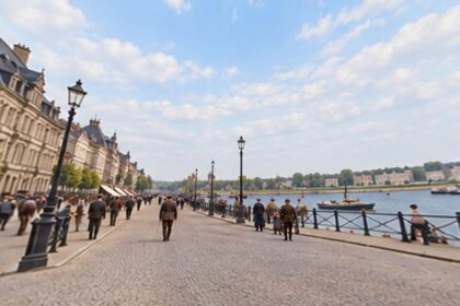 ☝️🫵👉 Düsseldorf um 1904: Eine Zeitreise zwischen Schlossturm, Düsselschlösschen und Rhein