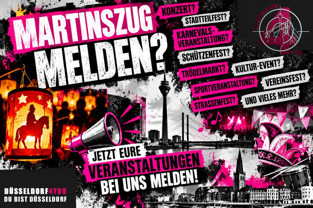 ☝️🫵👉 DÜSSELDORF, WAS IST LOS BEI EUCH? MELDET UNS EURE VERANSTALTUNGEN!