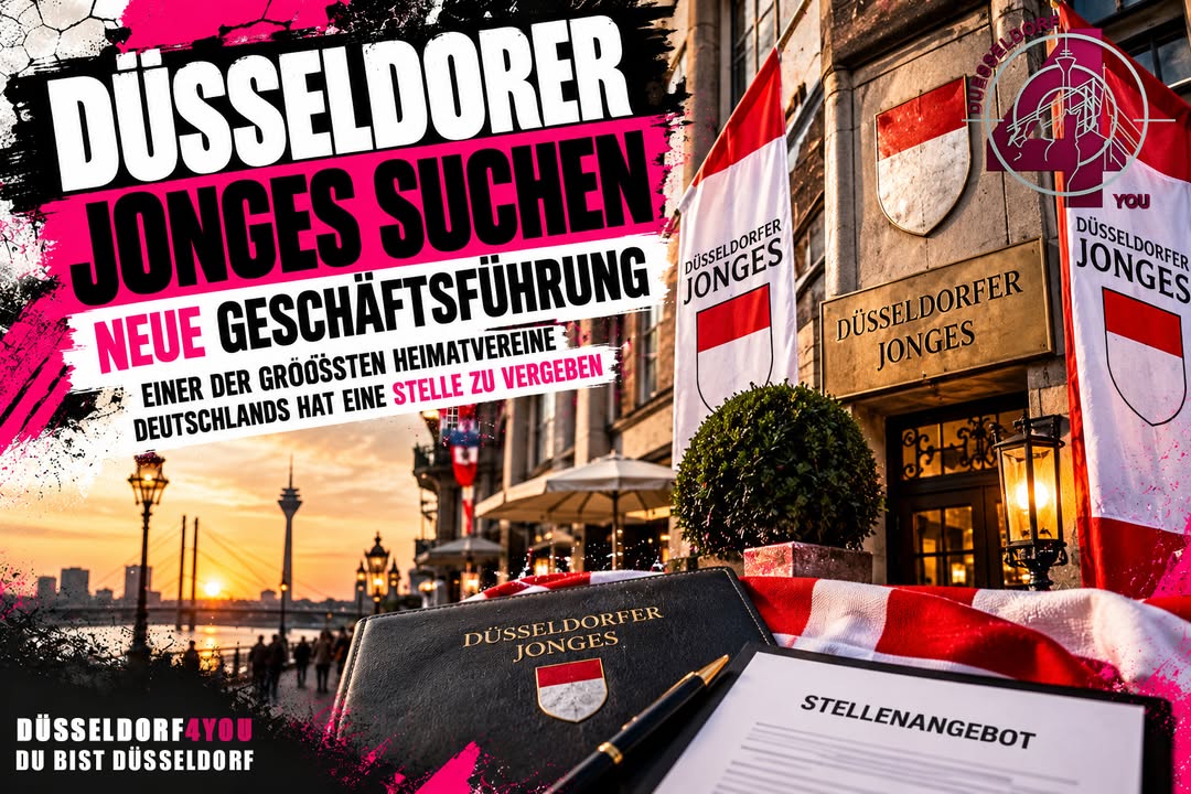 ☝️🫵👉 DÜSSELDORFER JONGES SUCHEN NEUE GESCHÄFTSFÜHRUNG – EINER DER GRÖSSTEN HEIMATVEREINE DEUTSCHLANDS…