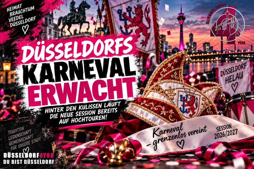 ☝️🫵👉 DÜSSELDORFS KARNEVAL ERWACHT – HINTER DEN KULISSEN LÄUFT DIE NEUE SESSION…